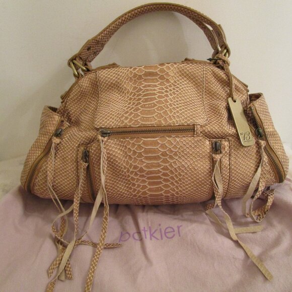 Botkier Logan Golden Snake-embossed Satchel - Picture 1 of 10